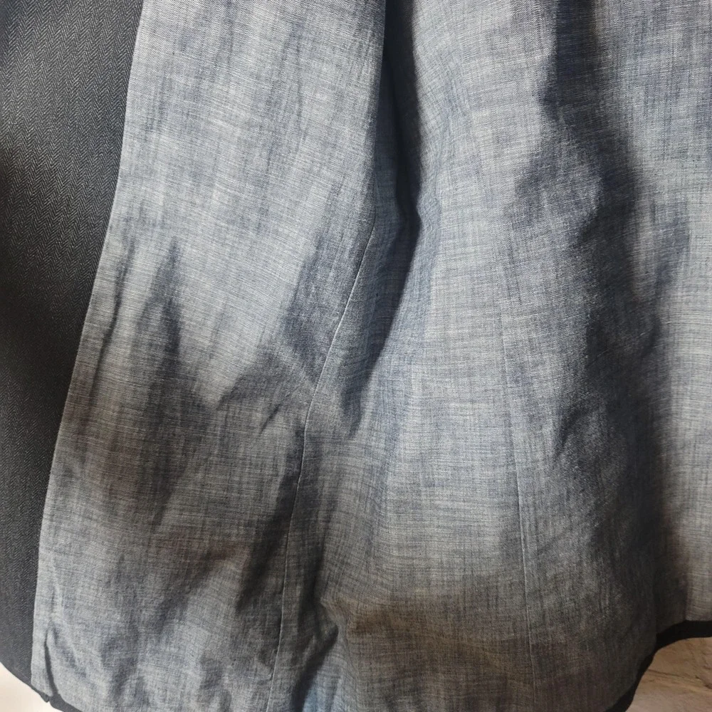 Gap Blazer Mens XL Tall Gray Herringbone‎ Cotton Blend Sport Coat Jacket Denim